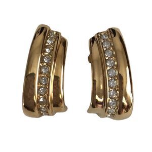 Avon Vintage Gold Earrings 100 Year Anniversary Pierced Earrings Metal